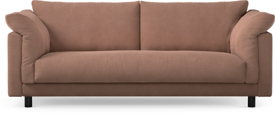 Cherrie - 2,5-sits soffa, hel dyna, fast klädsel - Rosa