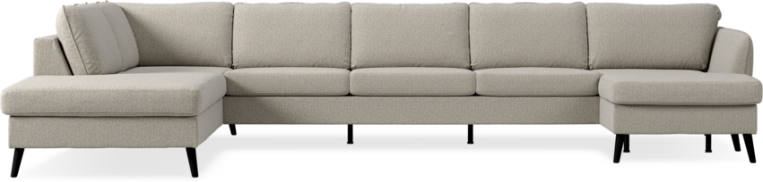 County - 4-sits soffa med divan vänster och schäslong höger - Beige