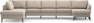 County - 4-sits soffa med divan vänster och schäslong höger - Beige