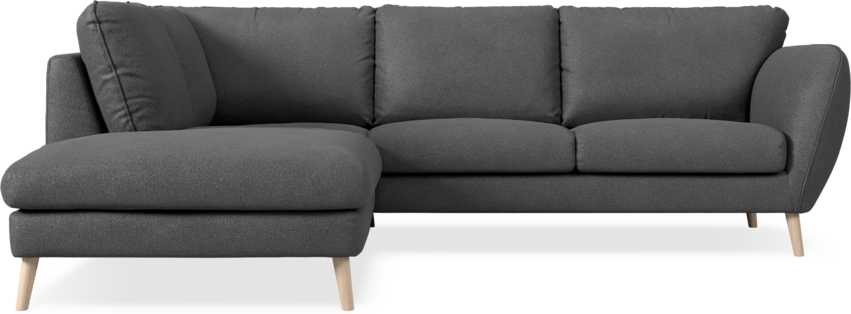 Madison - 2-sits soffa med divan vänster - Grå