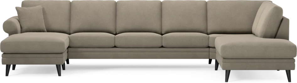 Eden - 3-sits soffa med schäslong vänster och divan höger - Beige