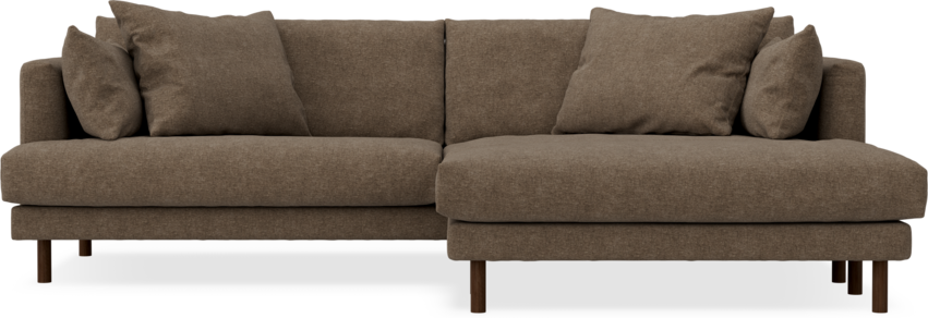 Harper - 4-sits med schäslong XL höger - Brun