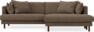 Harper - 4-sits med schäslong XL höger - Brun