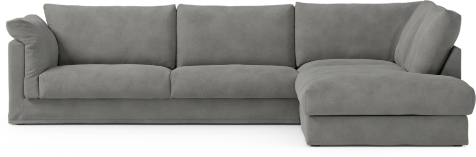 Cherrie Klädsel - Klädsel till 3-sits soffa med divan höger - Grå