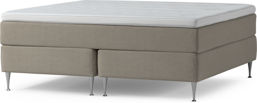 Delux Dream - Kontinentalsäng, dubbelsäng med bäddmadrass och sängben - Beige