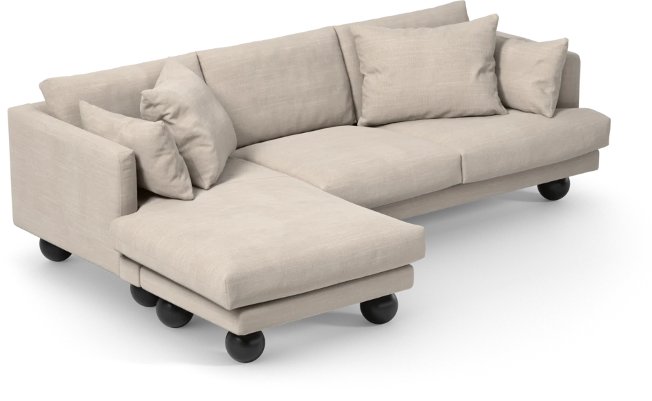 Harper - 4-sits med schäslong vänster - Beige