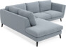 Madison - 2-sits soffa med divan vänster - Blå