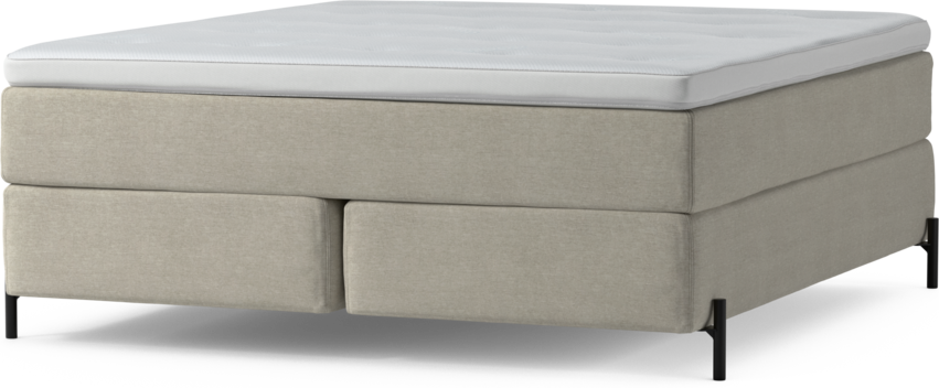 Delux Dream - Kontinentalsäng, dubbelsäng med bäddmadrass och sängben - Beige