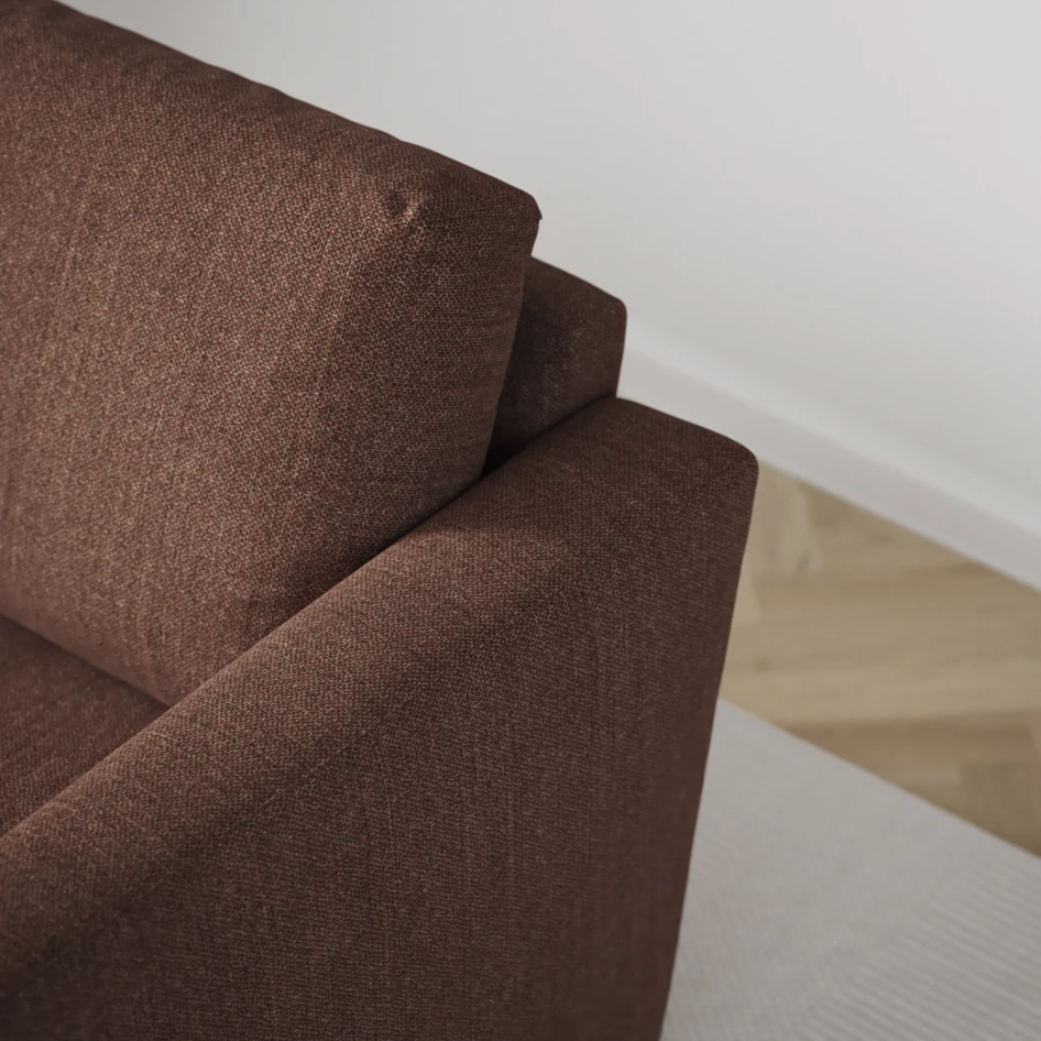 Friday - 2,5-sits soffa med divan höger - Orange