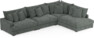 Rossi - 4-sits soffa med divan höger - Grå
