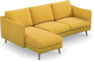 Madison Lux - 2-sits soffa med schäslong vänster - Gul