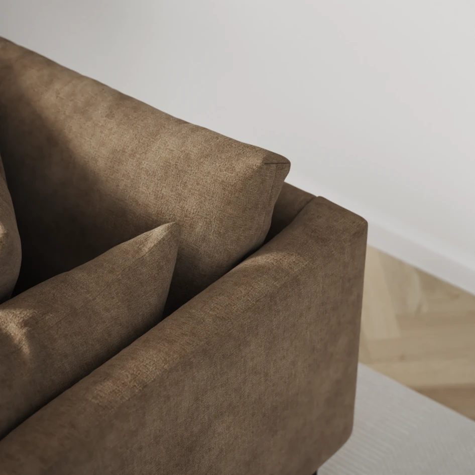 Harper - 3-sits soffa - Brun