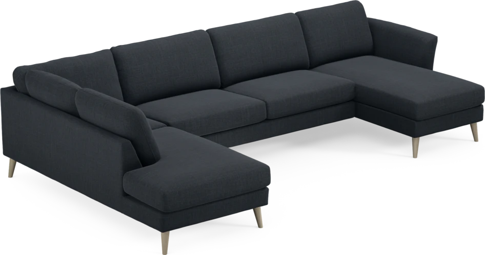 Bridge - 3-sits soffa med divan vänster och schäslong höger - Blå