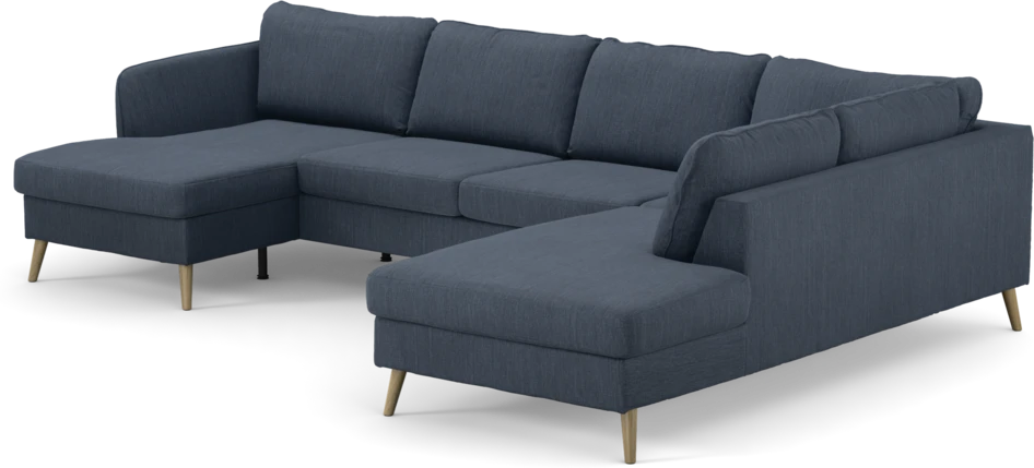 County - 3-sits soffa med schäslong vänster och divan höger - Blå