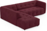 Bella - 3-sits soffa med divan vänster - Röd