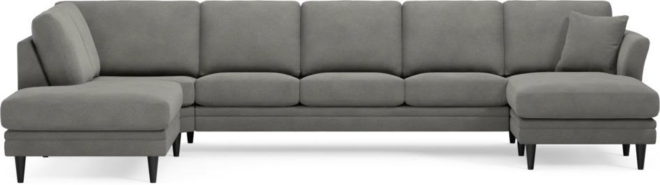 Eden - 3-sits soffa med divan vänster och schäslong höger - Grå