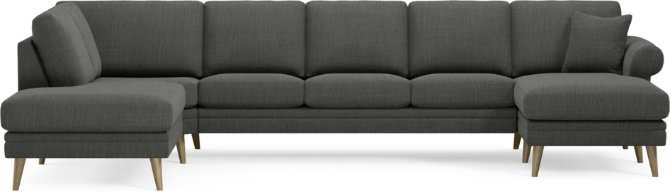 Eden - 3-sits soffa med divan vänster och schäslong höger - Grå
