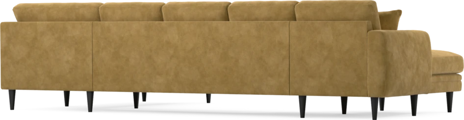 Eden - 3-sits soffa med schäslong vänster och divan höger - Gul