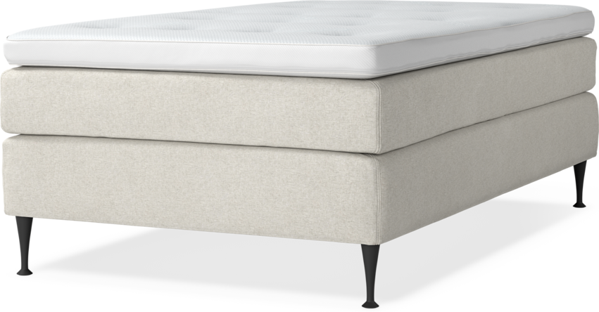 Delux Sense - Kontinentalsäng, enkelsäng 120 cm med bäddmadrass - Beige