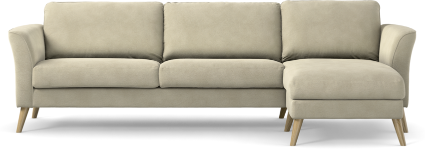 Bridge - 3-sits soffa med schäslong höger - Beige