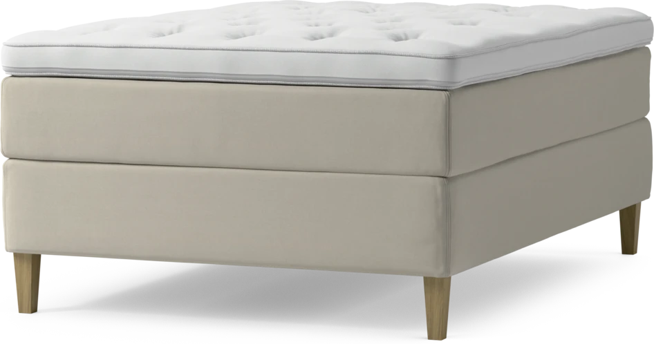Delux Exclusive - Kontinentalsäng, enkelsäng 140 cm med bäddmadrass och sängben