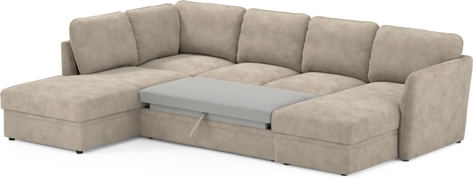 Öland - Bäddsoffa med divan vänster och schäslong höger - Beige