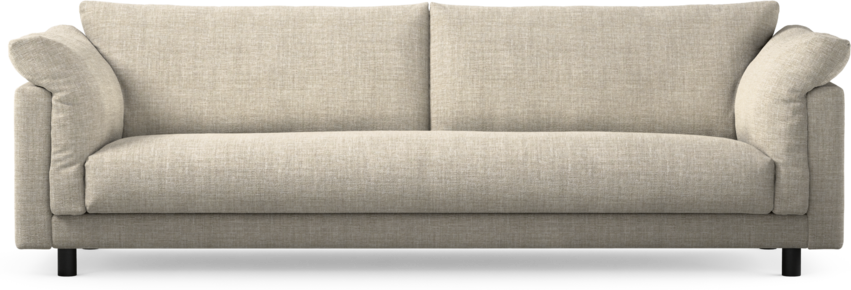 Cherrie - 4-sits soffa, hel dyna, fast klädsel - Beige
