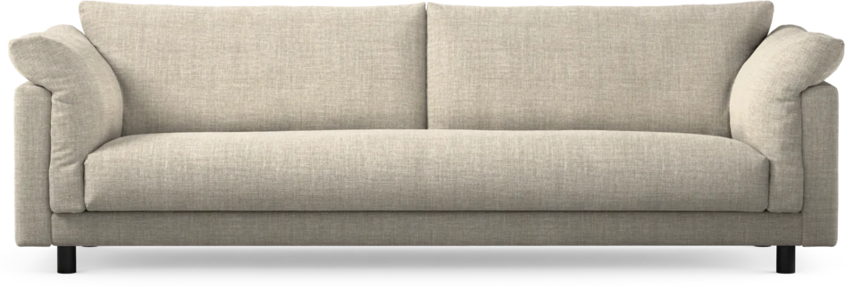 Cherrie - 4-sits soffa, hel dyna, fast klädsel - Beige