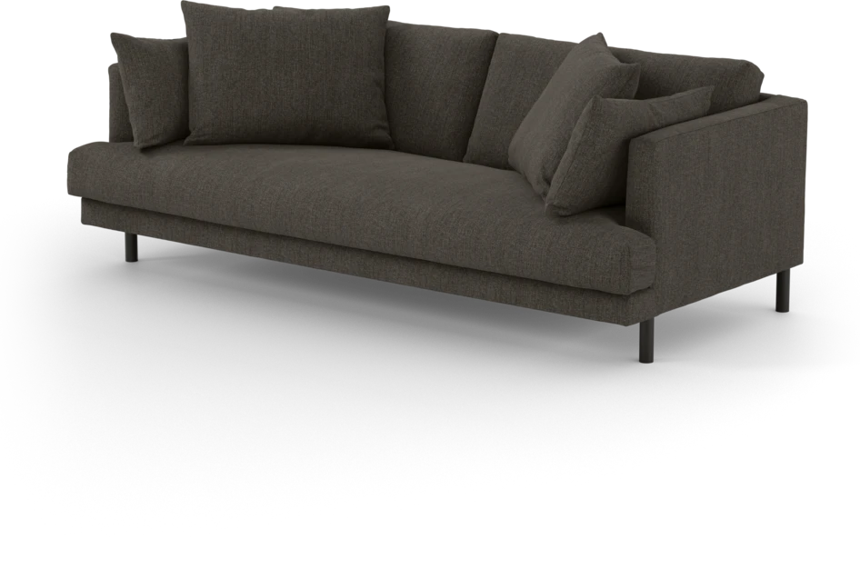 Harper - 3-sits soffa, hel dyna - Brun