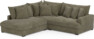 Rossi - 2-sits soffa med divan vänster - Grön