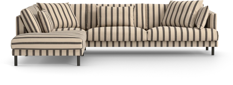 Harper - 3-sits soffa med divan vänster - Flerfärgad