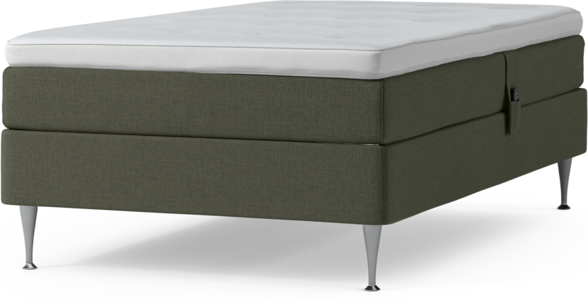 Delux Sense - Ställbar säng, enkelsäng med bäddmadrass och sängben