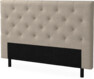 Delux Pikerad Låg - Sänggavel, 90-210 cm - Beige