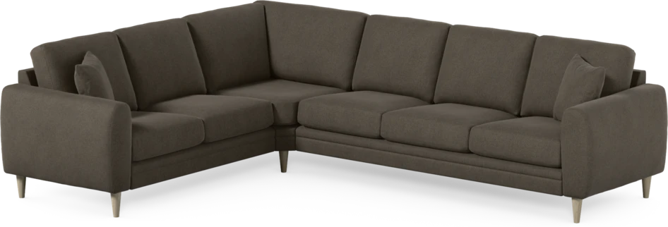 Eden - Hörnsoffa, 2+3-sits - Brun