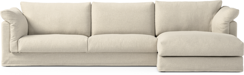 Cherrie Klädsel - 3-sits med schäslong höger - Beige