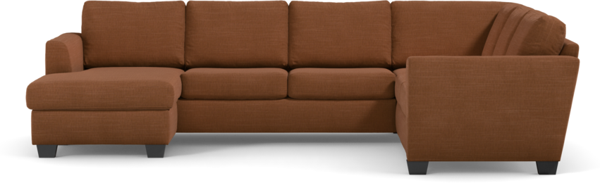 Friday - Hörnsoffa, 3+2-sits med schäslong vänster - Orange