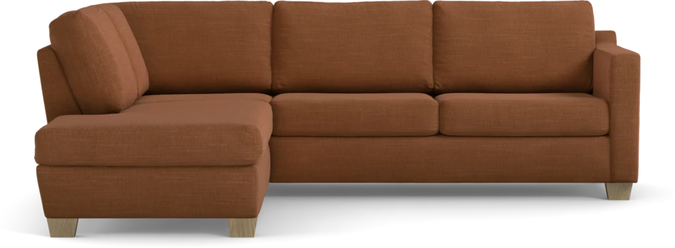 Friday - 2,5-sits soffa med divan vänster - Orange