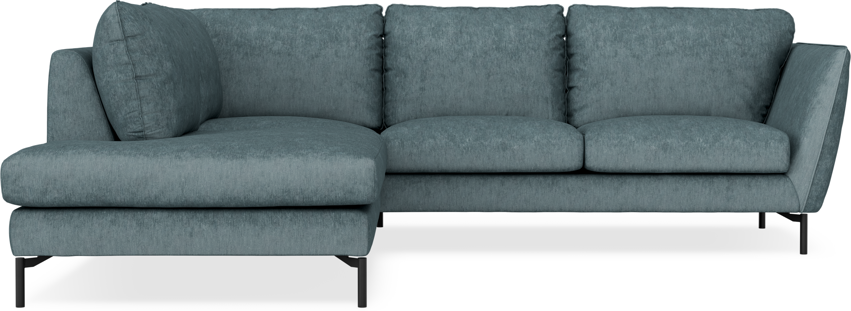Madison - 2-sits soffa med divan vänster - Turkos