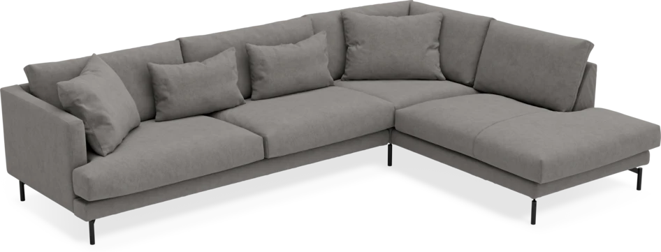 Harper - 3-sits soffa med divan höger - Grå