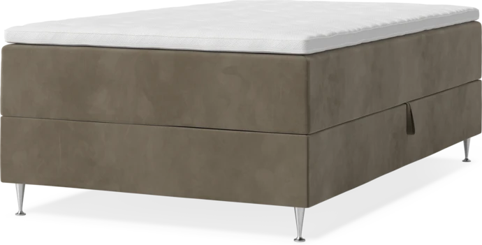 New York, Förvaringssäng, enkelsäng med bäddmadrass, sängben och sängben