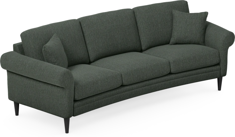 Eden - 3-sits soffa svängd - Grön