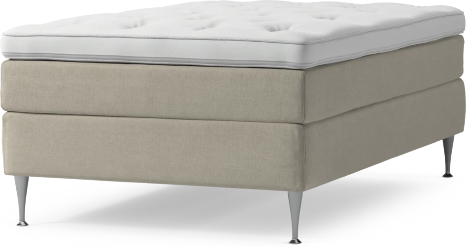 Delux Sense - Kontinentalsäng, enkelsäng 120 cm med bäddmadrass och sängben