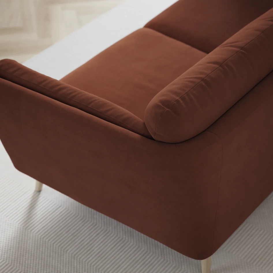 Madison - 2-sits soffa med divan vänster och schäslong höger - Röd