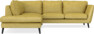 Madison - 2-sits soffa med divan vänster - Gul