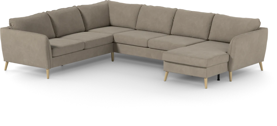 County - Hörnsoffa, 2+3-sits med schäslong höger - Beige