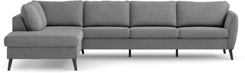 County - 3-sits soffa med divan vänster - Grå