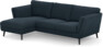 Madison Lux - 2-sits soffa med schäslong vänster - Blå