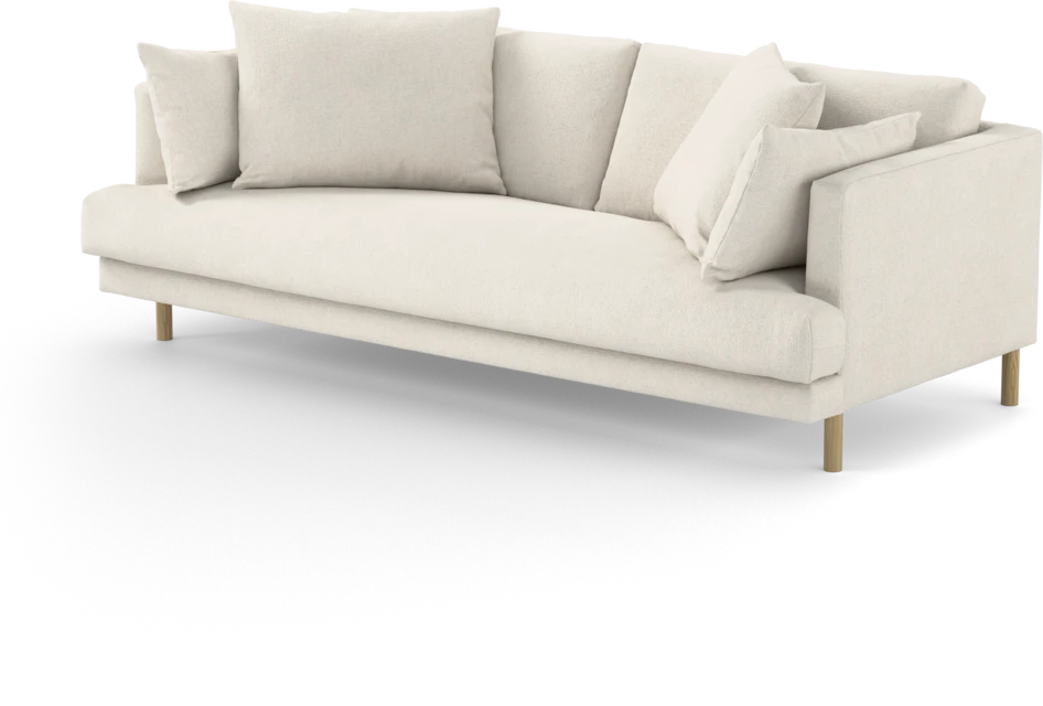 Harper - 3-sits soffa, hel dyna - Vit