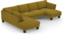 Madison Lux - 2-sits soffa med divan vänster och schäslong höger - Gul