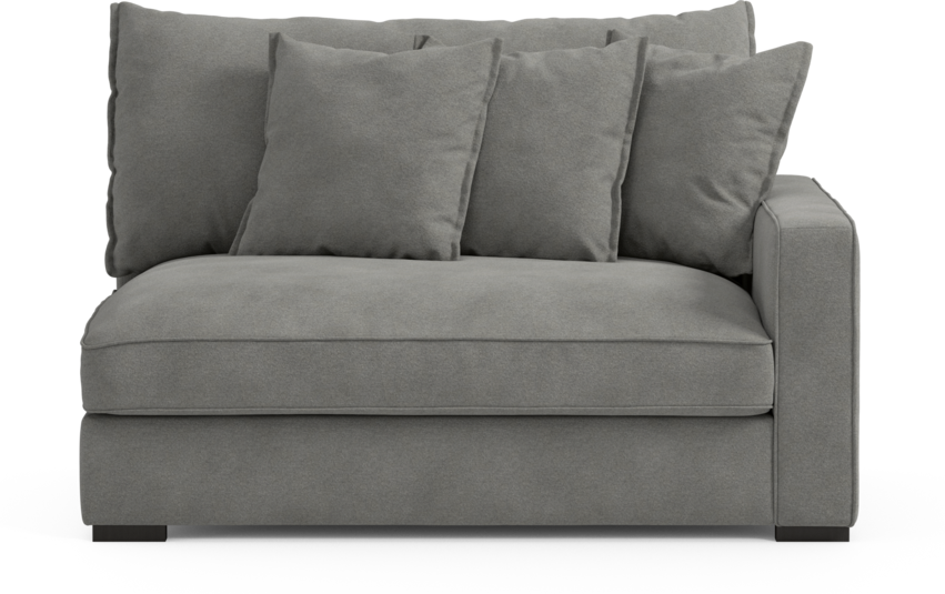 Rossi - 2-sits med armstöd höger - Grå